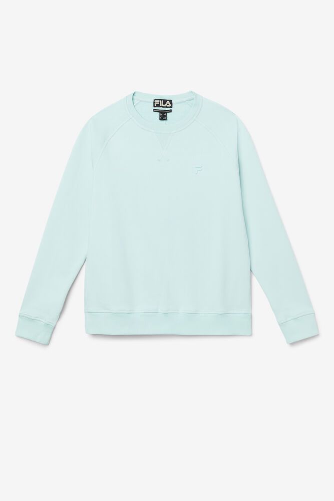 Fila Logan Crewneck Blue Sweatshirt Womens - NZ 35289-TJUR